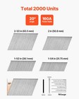 Vevor 16 Gauge Angled Finish Nails 2000-count  2-1 2 In 2 In 1-1 2 In 1-1 4 In 
