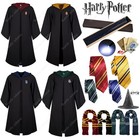 Harry Potter Gryffindor Deluxe Robe Costume Adults 3pcs Set Robe Tie Scarf