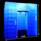 Inflatable Photo Booth Enclosure 1 Doors W led Light Blower For Advertising Bars