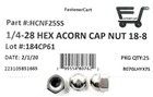  25  1 4-28 Stainless Steel Hex Acorn Cap Nuts - Fine Thread Unf  25 Pieces 