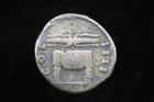 Roman Coin Antoninus Pius Ar Denarius Winged Thunderbolt On Seat Rome 146 Ad 
