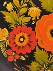 Ukrainian Wooden Floral Decorative Plate Petrykivka