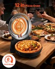 Vevor Pizza Oven 12 In Electric Countertop Pizza Maker 1200w For Home  black 