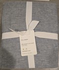 Nwt Pottery Barn Belgian Flax Linen Full queen Duvet Cover Chambray   2 Euro Sha