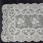 Vtg Creamy French Tambour Needle Lace Table Dresser Runner Doily Cotton 13 x 38 