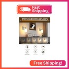 Wireless Battery Operated Wall Sconce Set Of Two  Modern White Glass Nickel