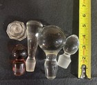 Assorted Vintage Glass Bottle Stoppers And Decanters Collection