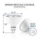 Sansun 5w Mr16 Led Landscape Light Bulbs  Low 4 Count  pack Of 1   2700k