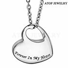 New Forever In My Heart Cremation Pendant Ashes Memorial Urn Necklace With Tool