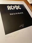 Acdc Back In Black Art Print Lithograph Official Poster Hand Signed Angus Young