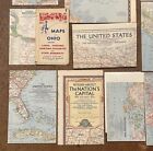 Vintage National Geographic Map Lot United States Alaska Hawaii New England Rare