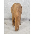 Vintage Hand Carved Wood Elephant Figurine Statue Sculpture 5 5 
