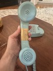 Turquoise Blue Vintage Princess Push Button Telephone   In Working Order