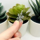 Silver Snowflake Charms  29x22mm - Us Seller