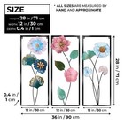 Metal Wall Sculpture  28  Set Of 3 Multicolor Wall Art For Home Decor