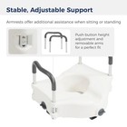 Drive Medical Preservetech Secure Lock Raised Toilet Seat With Handles  5 -