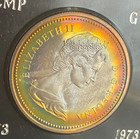 1971 Canada Sp Silver  1 classic Clam Shell   Foam Rainbow Toning dcam Reverse