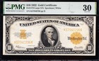 Awesome Crisp Choice Vf   1922  10 Gold Certificate  Pmg 30  Free Shipping  0796