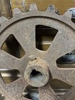 Vintage Industrial Steampunk Cast Iron 13  Gear Sprocket Table Base Old Farm