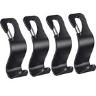 4 Pack Car Back Seat Headrest Hook Hanger For Purse Grocery Bag Handbag Hat 