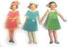 Dennison Articulated Paper Dolls Jointed Tissue Crepe Paper Clothes Antique 1920