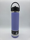 Hydro Flask 24oz Insulated Bottle Wide Mouth Flex Straw Lid Handle Lupine Purple