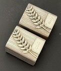 Pair  Aesthetic Wood   Hughes Sterling Napkin Rings Wheat