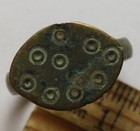 Rare Genuine Ancient Roman Celtic Evil Eye Wounds Of Christ Ring Superb Artifact