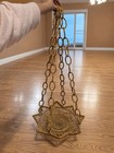 Vintage Rattan Wicker Hanging Basket 33    Star Flower Boho Plant Holder Decor