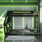 Gaming Bunk Bed With Desk And Storage Shelves Full Size Wood Bed Frames