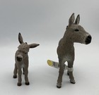 Schleich Grey Donkey   Foal Baby 2013 Farm Animal Figures 13746 13772