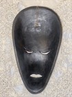Vintage Hand Carved Painted Wood Wall Hanging Mask