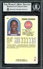 Sale  Dennis Rodman Signed 1989-90 Hoops Card 211 Detroit Pistons Beckett