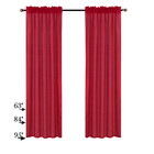 1pc Window Curtain Faux Silk Rod Pocket Semi Sheer Mix   Match Solid Color Mr2
