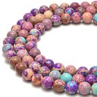 Purple Sea Sediment Imperial Jasper Smooth Round Beads 6mm 8mm 10mm 15 5  strand