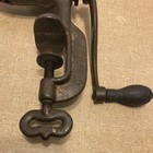 Antique Enterprise No  0 Meat Food Grinder Wooden Handle 7  Tall Usa