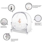  Baby Safety Crib Tent Infant Pop Up Mosquito Net Nursery Bed Canopy Gray