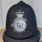 Vintage Sussex Custodian Helmet British Bobbies Black Felt Compton Webb