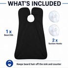 Beard Shaving Bib No Mess Hair Trimming Catcher Apron Cape For Men Grooming
