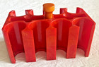 Vintage 1920 1930s Red Swirl Bakelite Catalin Poker Caddy Holder - 795 Grams