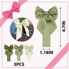 Gradient Green Satin Bow Bookmark Mini Ribbon Appliques Craft Book Lover Gift