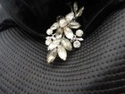 Vintage Black Womans Hat With Brooach Designer