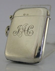 Great War Wwi English Sterling Silver Vesta Match Case 1919 Antique Military