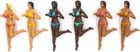 Drink Markers 6 Bosom Buddies Bikini Models Ladies Women Cocktail Wine Glass
