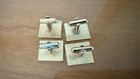 Vintage Mid-century Modern 2 Pair Advertising Hvac  Cufflinks Snow Sun Gold Mcm