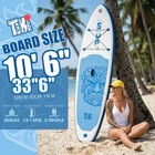 Paddle Stand Up Board 10 6 33 Sup Funwater Light Blue Tiki Inflatable Adjustable