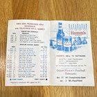 San Francisco 49ers 1964 Hamm s Tv Pocket Schedule Original Vintage