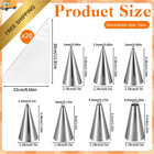 7 Pcs Piping Bag And Tips  Cake With 20 Piping-bags  7pcs  Silver 