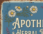 Vintage Advertising Sign Print Apothecary Herb Store Retro 1940s  5  X 7  Accent