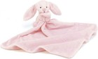 Bashful Pink Bunny Soother - Soft Security Blanket Lovey For Babies   Toddlers